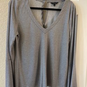 Navy/White Striped Top